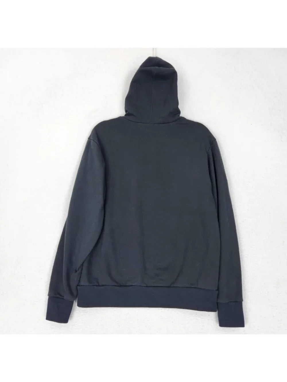 Adidas Sweater Mens Medium Washed Black Trefoil Hoodie Pullover Sweatshirt